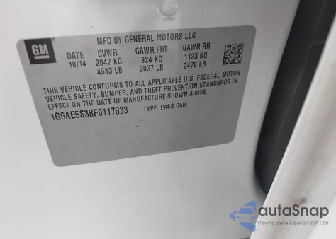 2015 Cadillac Ats Premium from USA, damaged, VIN 1G6AE5S38F0117833